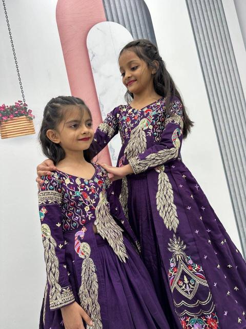 Launching Festival Special Crop Top Pc 528 Vichitra Purple Wholesale kids apparel distributor - wholesale export